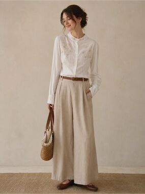 April Cornell Embroidered White Blouse Vintage Cottagecore Romantic